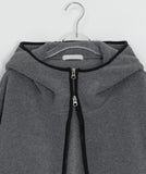 [unisex] Canie Hood Color Matching Fleece Zip-Up Jumper