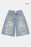 Anaheim distressed bermuda denim pants