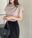 Blooming Half Drape Span T-Blouse