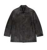 FAUX LEATHER CARCOAT