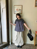 Heyou Summer Banding Wide Cargo Pants