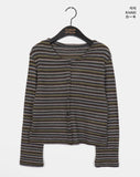 Soron Bohemian Stripe Button Cardigan