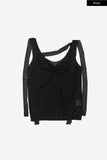 Sheer layered wrap sleeveless