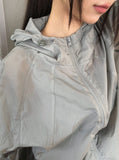 Fran Curved Two-Way Hood Windbreaker