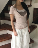 Minko Deep V-Neck Short Sleeve T-Shirt