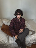 Tier peach checkmate shirt