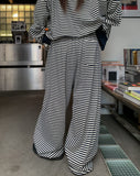 Wearing Stripe Banding Pants