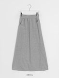 Verdin Cutout Banding Long Skirt