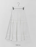 Kyope Dot Tiered Banding Long Skirt