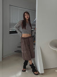 Drom Summer Lip Neck Cropped Knitwear