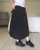 Apol Dot Frill Tiered Long Skirt