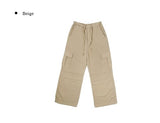 Mobo Banding Cargo Pintuck Wide Pants