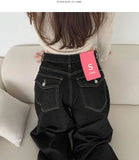 Raw Balloon Fit Volume Long Wide Denim Pants