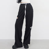 Pidyu Color Matching Side Slit Pants