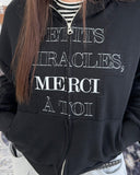 Kasen Applique Embroidery Hooded Zip-Up