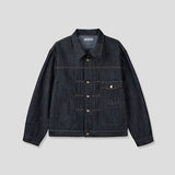 Friendly Pintuck Trucker Denim Jacket Pants Set