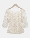 Leona Flower See-through Three Quarter T-shirt