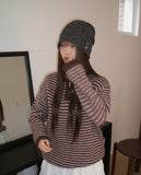 [MADE] Aeon Stripe Henley Neck Button Knit