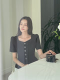 Elon Tweed Puff Peplum Blouse Jacket