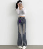 Omyo Hidden Banding Span Semi Bootcut Denim Pants Regular