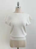 Shuez Soft Boat Neck Cap Sleeve Knit