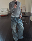 Cardis Laser Flare Denim Pants
