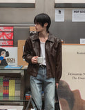 Shane Curved Leather Jacket