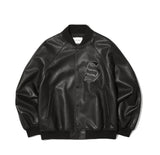 Studio Leather Varsity Jacket