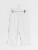 Derson Lace Shirring Banding Capri Pants