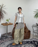 Doniel Balloon Pintuck Pants