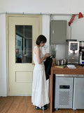 Mopen Nylon Banding Balloon Long Skirt