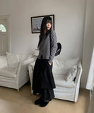 Honey round neck dot knit cardigan