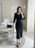 Laibis Drape Shirred H-Line One Piece
