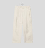 Less two-tuck cotton wide pants