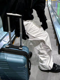 Oblique side zipper nylon pants