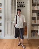 Kurin Two Tuck Wide Bermuda Slacks