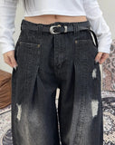 Eldi Fold Damage Denim Pants