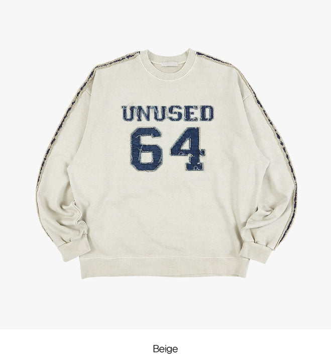 【Raucohouse】Patch track pigment dyeing sweatshirt Raucohouse】Patch track pigment dyeing sweatshirt