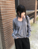 Glen Side Snap Wide Cotton Pants