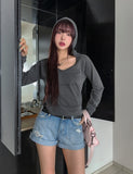 Pigment Dekki Pocket V-Neck Hoodie