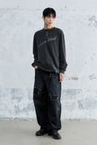 SCRIPT TYPE HENLEY NECK LONG SLEEVE