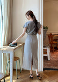 Cellon Drape Cap Sleeve Blouse