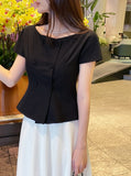 Denlua Double Button Jacket Blouse
