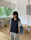 Natsuda Layered Strap V-Neck Knit Vest