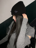 Monet Beads Ribbon Ballet Core Ribbed Beanie Hat