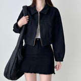 Rotty Crop Jacket Mini Skirt Two Piece Set Jacket