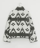 Vikin Wool Nordic Quilting Fleece Zip-Up Jumper