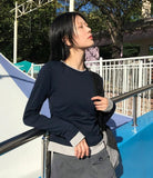 SIDE SHIRRING LAYERED T