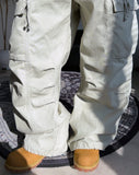 Elden diagonal zipper cargo pants