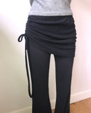 Laden Shirring Bootcut Skirt Pants